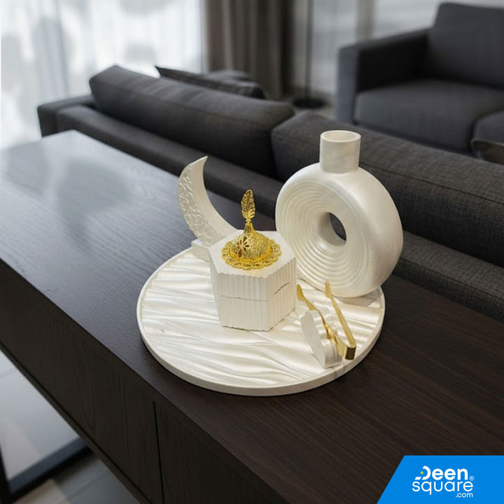 Ramadan Home Decor Set - Ceramic Collection (12 Inch Tray)