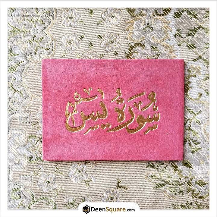 سورة يس 8×12 غلاف مخمل - Surah Yaseen Velvet Cover Gift Edition - 8 x 12 cm