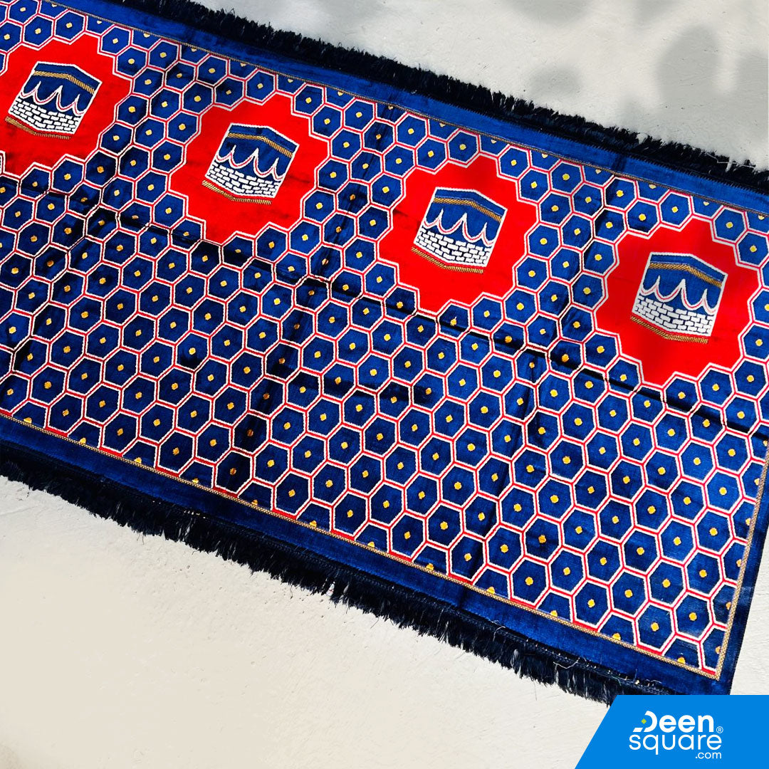 Family Prayer Mat for 4 person - 110x200 cm, Large Size | سجادة صلاة عائلية لأربعة اشخاص
