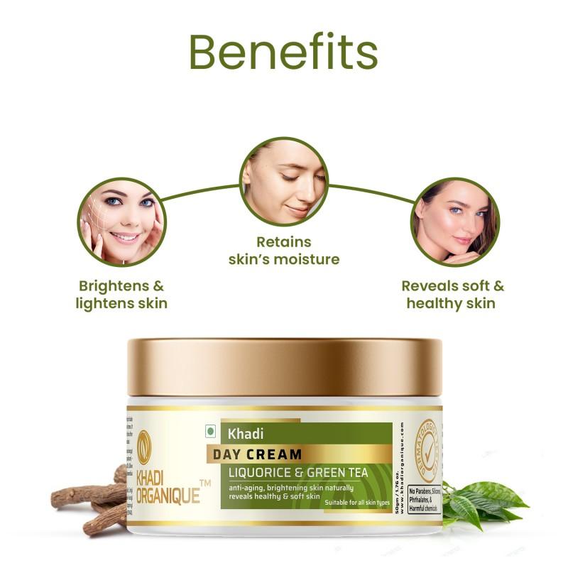 Day Cream (Liquorice & Green tea) - Khadi Organique