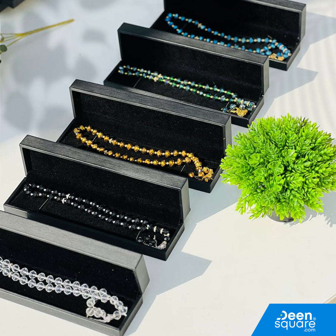 33 Beads Crystal Tasbeeh (تسبيح‎‎) with Gift Box