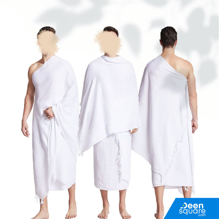 Egyptian Cotton Ihram Towel (2 Piece Set) for Hajj &amp; Umrah | إحرام العمرة والحج | Premium Quality