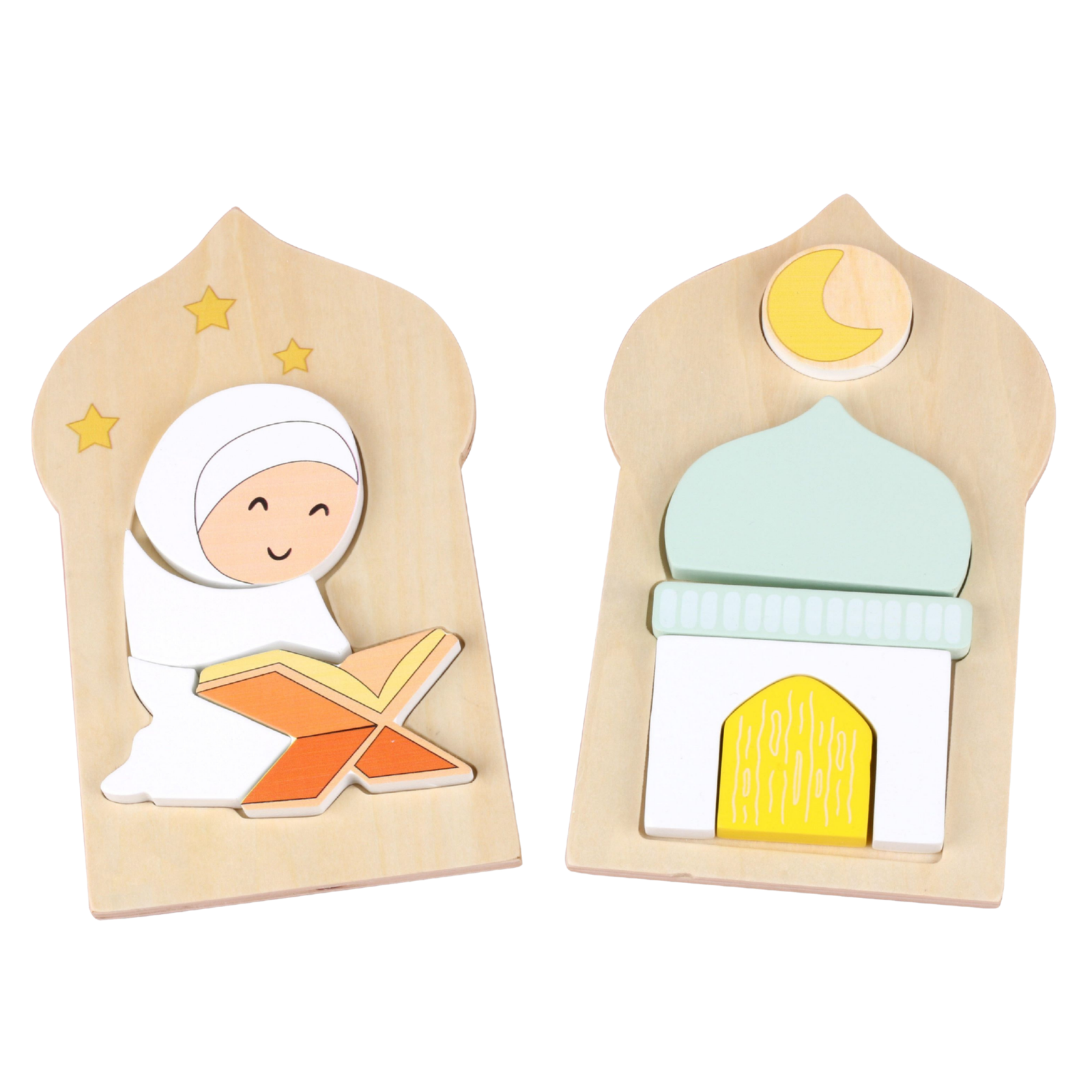 Deen Puzzles | Deen-inspired Wooden Puzzle Set for Kids by Hanbee