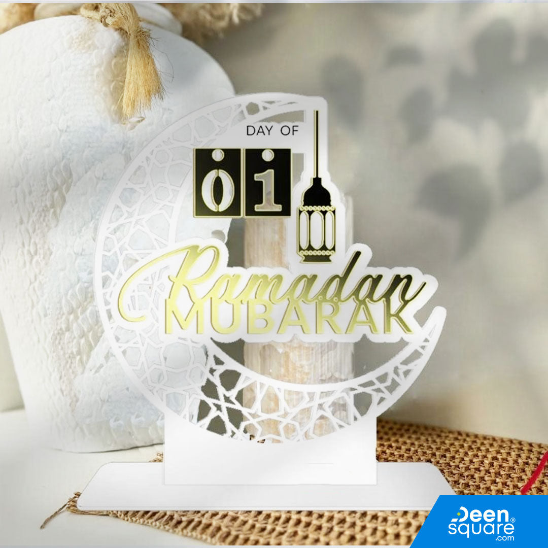 Ramadan Countdown Calendar (Moon Shape)