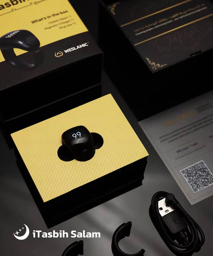 Zikr Ring Smart Tasbeeh Counter Weslamic iTasbih Ring - Salam (Size 18mm - 20mm)