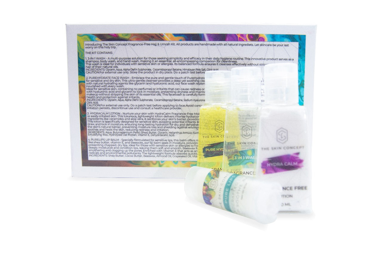 Hajj and Umrah Fragrance free Kit by The Skin Concept