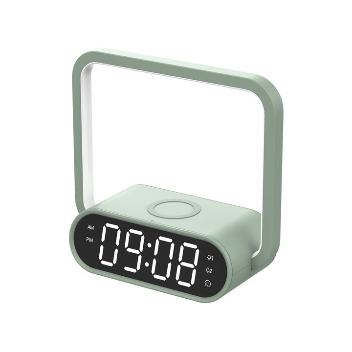 Buy F10 Wireless Charging Desk Lamp at deensquare.com Dubai | UAE. Features LED light, wireless charging, alarm clock &amp; touch dimming control.