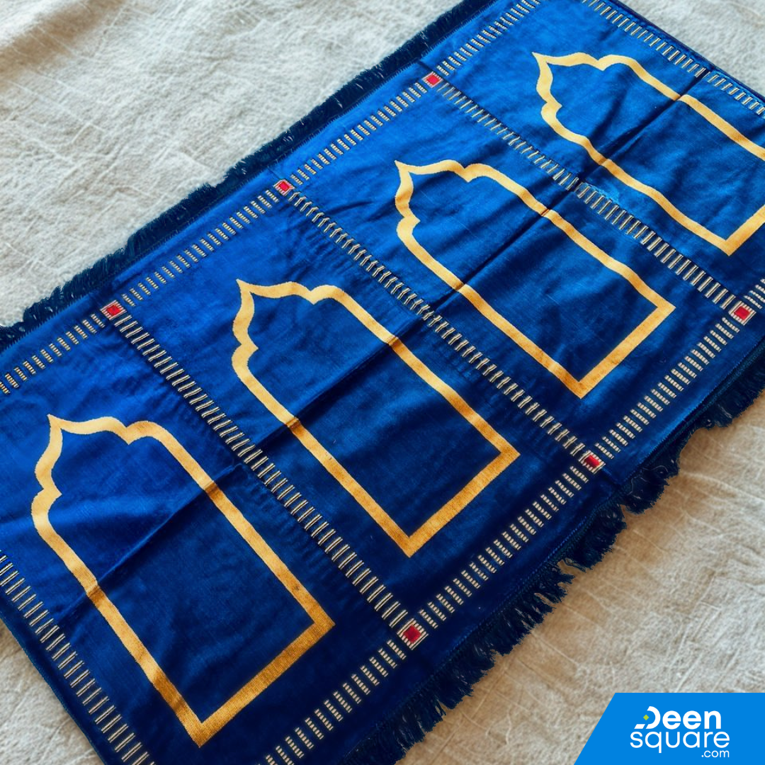 Family Prayer Mat for 4 person - 110x200 cm, Large Size | سجادة صلاة عائلية لأربعة اشخاص