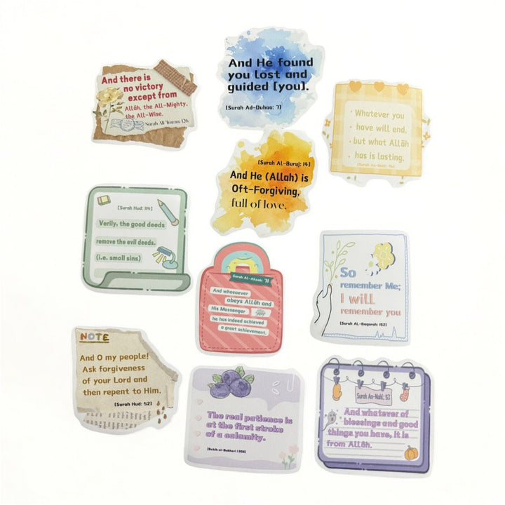 Islamic Inspirational Fridge Magnets – Set of 10 (Set 20)