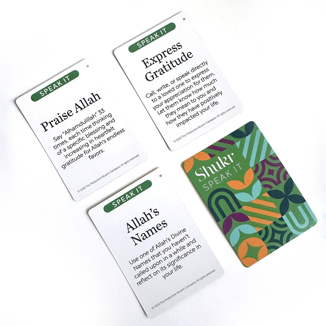 Shukr (Gratitude) Cards by the Productive Muslim Company