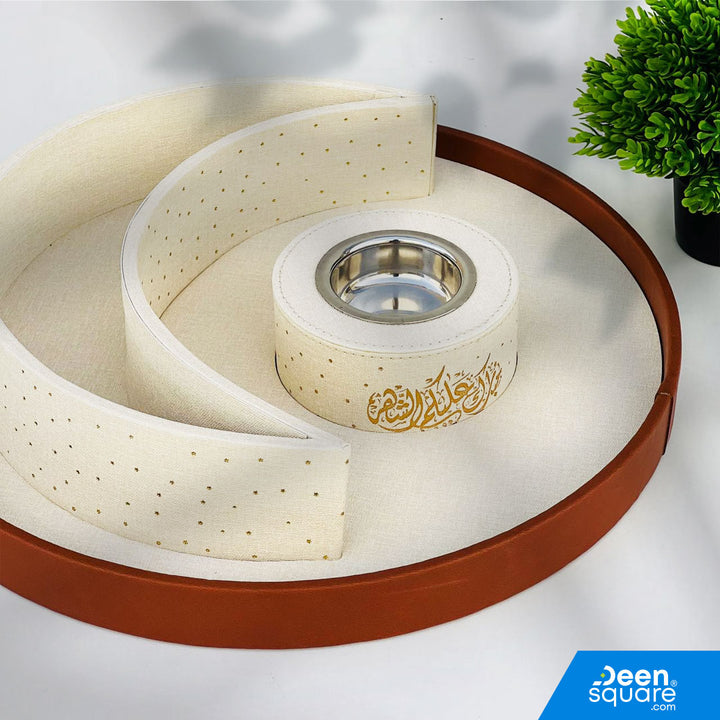 Elegant Bakhoor Burner Tray / Madkhan - Ramadan Edition | مبخرة بخور أنيقة مع صينية - إصدار رمضان