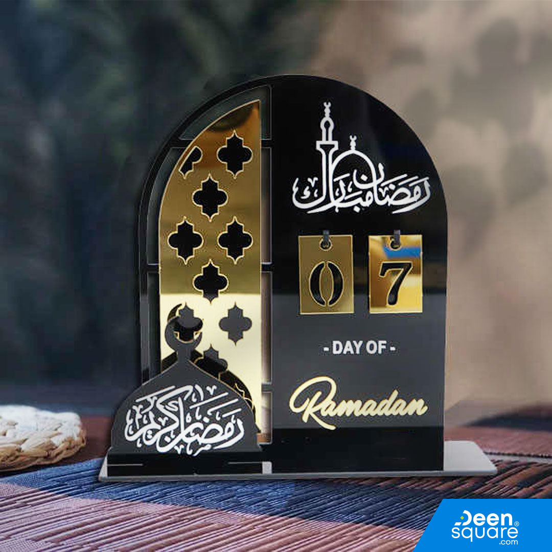 Ramadan Countdown Calendar (Black & Gold Color)
