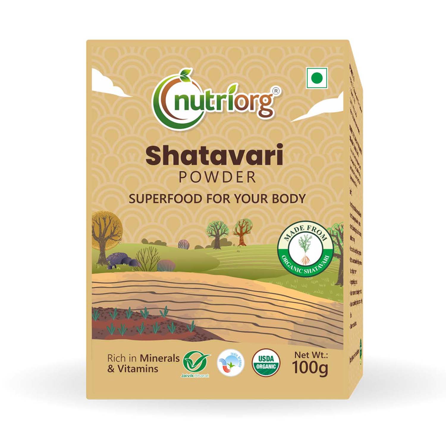 Nutriorg Certified organic Shatvari Powder 100g