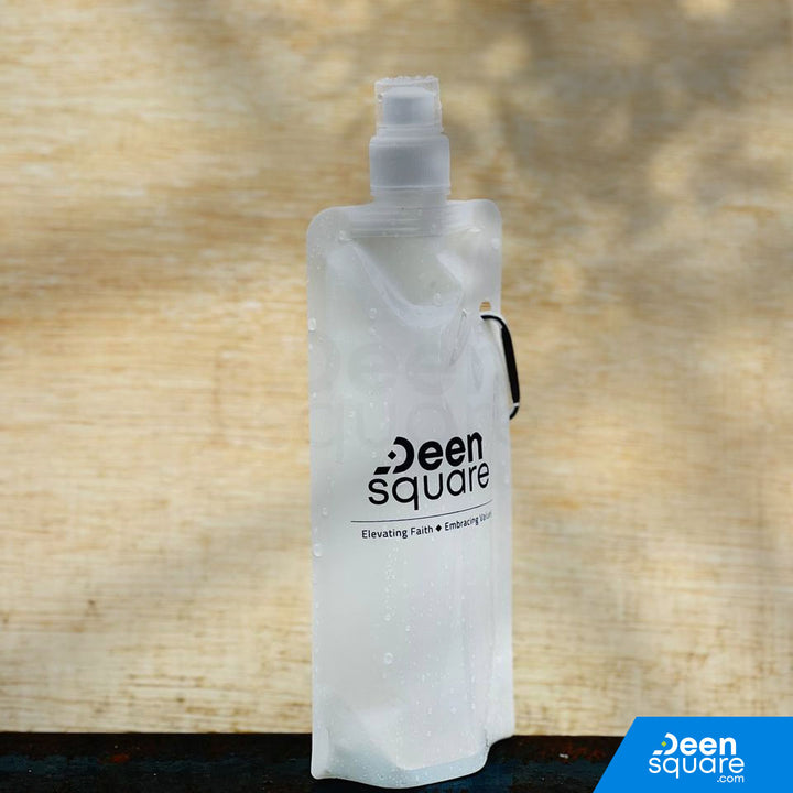 Foldable Water Bottle for Hajj and Umrah - 500ml | زجاجة مياه قابلة للطي للحج والعمرة - 500 مل