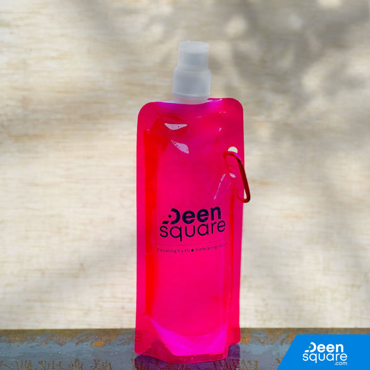 Foldable Water Bottle for Hajj and Umrah - 500ml | زجاجة مياه قابلة للطي للحج والعمرة - 500 مل
