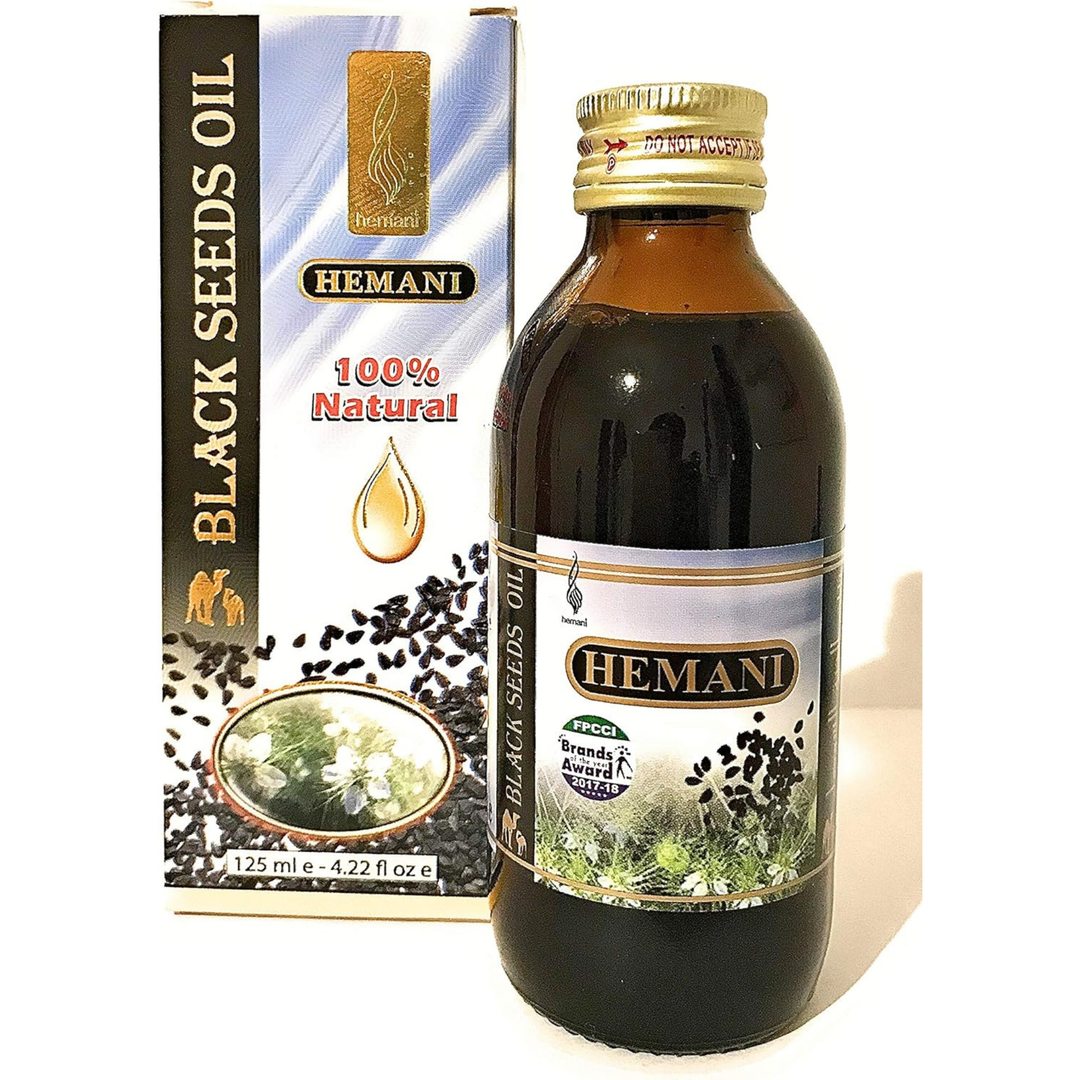 Hemani Black Seed Oil 100% Pure – 125 ml | Cold-pressed, Vegan, Halal, 100% Nigella Sativa