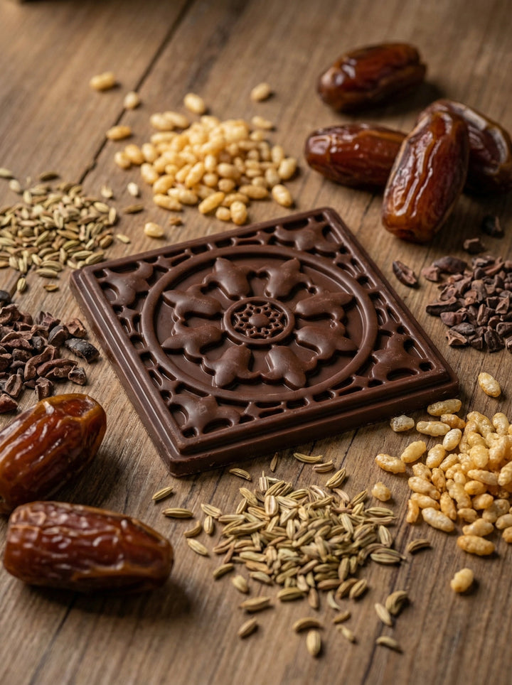Majlis Heritage Chocolate Bar Flavors: Arabian Fusion in 65% Dark Chocolate (Limited Edition)