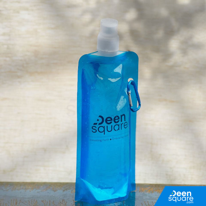 Foldable Water Bottle for Hajj and Umrah - 500ml | زجاجة مياه قابلة للطي للحج والعمرة - 500 مل