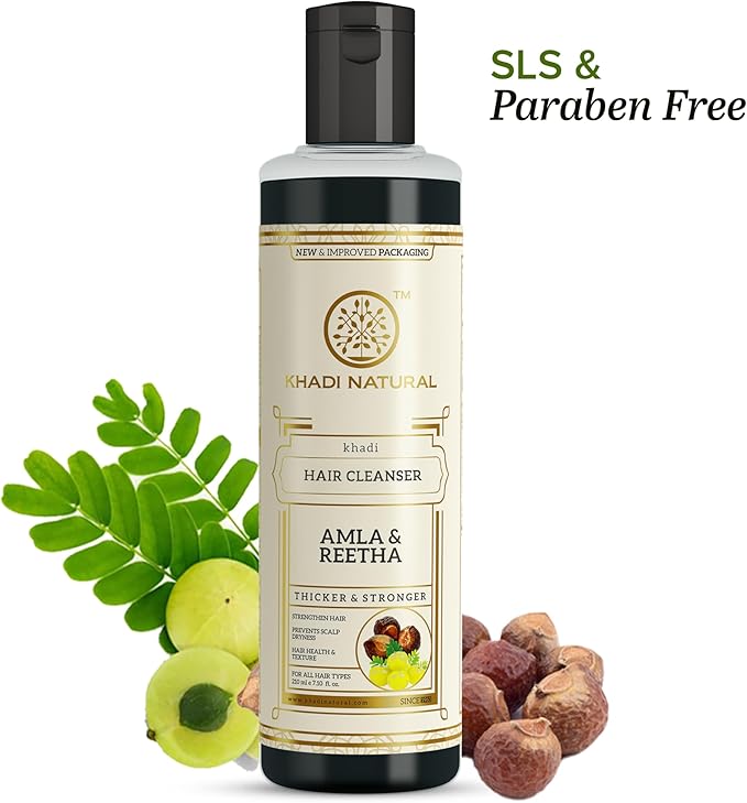 Shop Khadi Amla &amp; Reetha cleanser in UAE. Herbal shampoo for clean, soft hair. Fast delivery Dubai. Order online now.