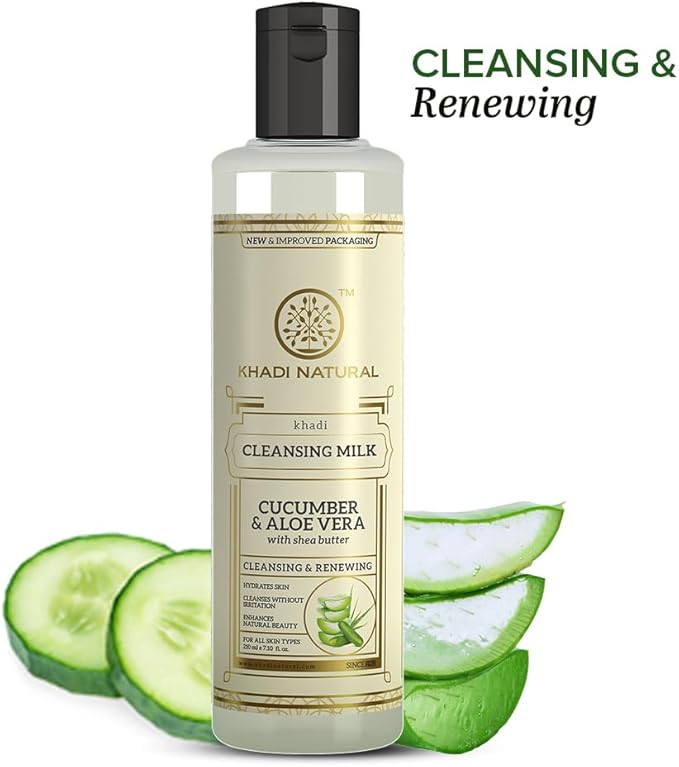 Buy Khadi Natural Cleansing Milk with Cucumber &amp; Aloe Vera in UAE. Gentle herbal face cleanser. Shop now with fast UAE delivery &amp; worldwide shipping.