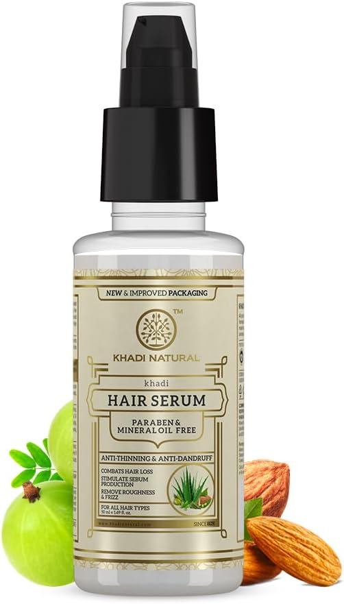 Shop Khadi Natural Herbal Hair Serum in UAE. Nourishes, tames frizz & enhances shine. Fast delivery & global shipping. Order online now.