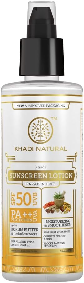 Shop Khadi Natural sunscreen SPF 50 in UAE. Non-sticky herbal sun protection for daily use. Fast Dubai delivery. Order online now.