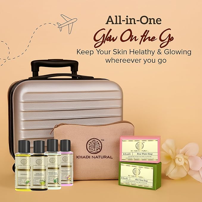 Buy Khadi Natural Travel Kit – lightweight skincare &amp; haircare essentials. Perfect for travel &amp; daily use. Order online in UAE with fast delivery.