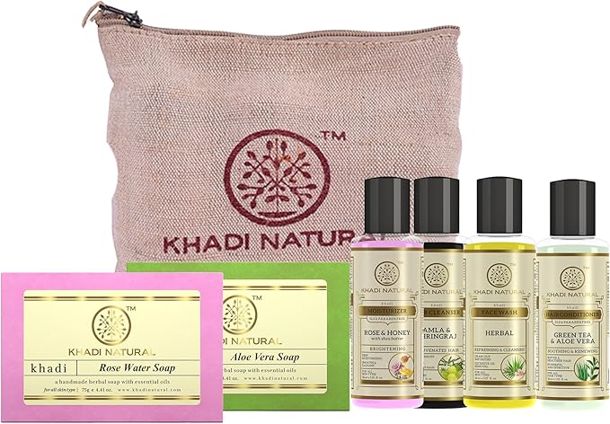 Buy Khadi Natural Travel Kit – lightweight skincare &amp; haircare essentials. Perfect for travel &amp; daily use. Order online in UAE with fast delivery.