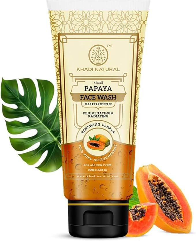 Shop Khadi Papaya Face Wash in UAE. Paraben‑free cleansing for glowing skin. Fast delivery Dubai & worldwide shipping. Order online now!