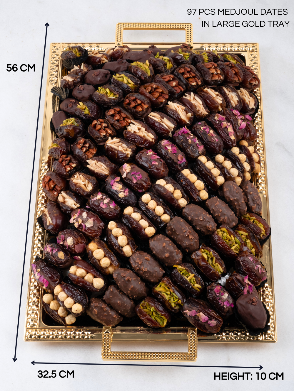 Desert Gold Platter – Luxury Dates &amp; Chocolate Ramadan Gift Tray - Co Chocolat