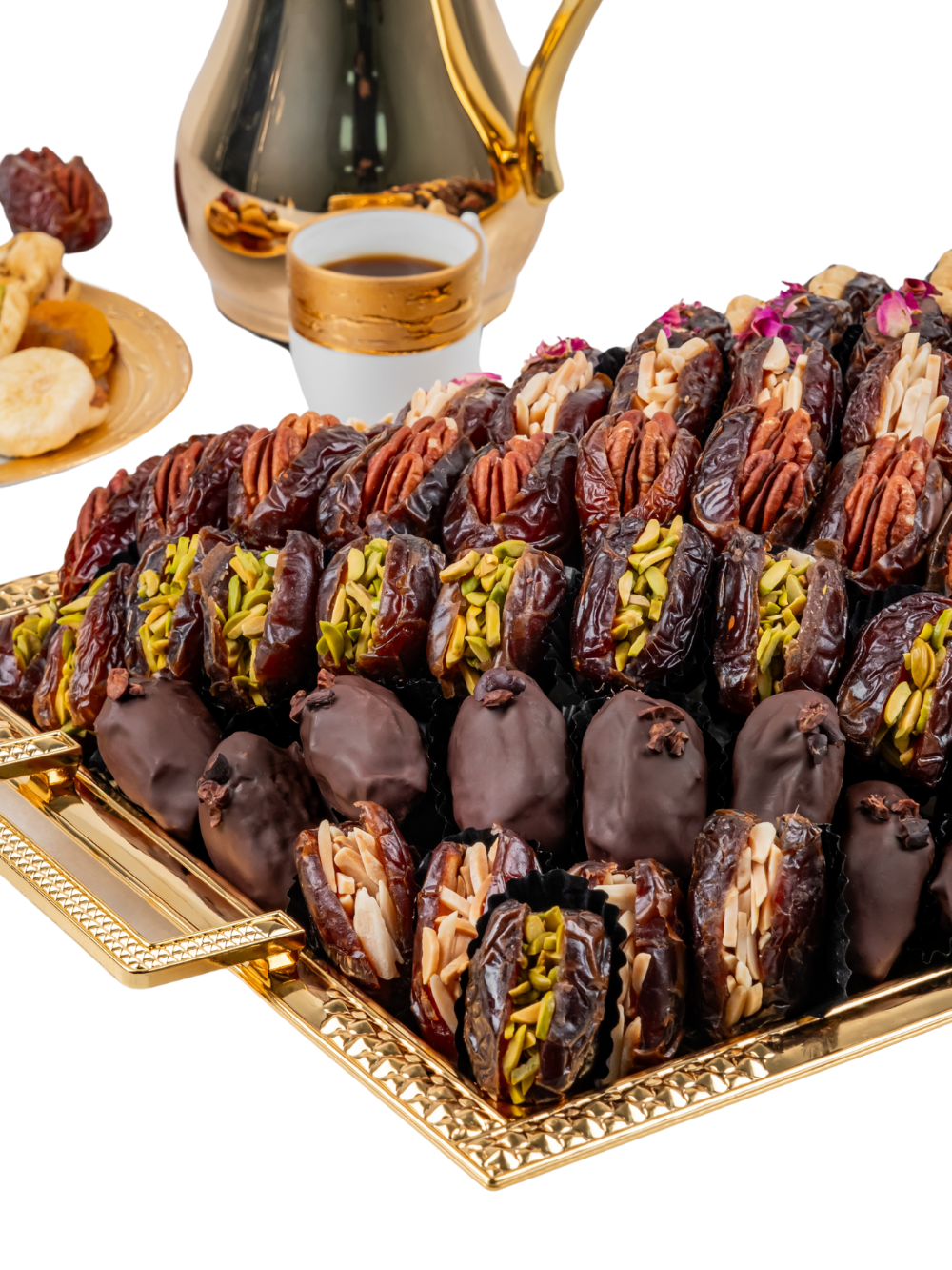 Desert Gold Platter – Luxury Dates &amp; Chocolate Ramadan Gift Tray - Co Chocolat