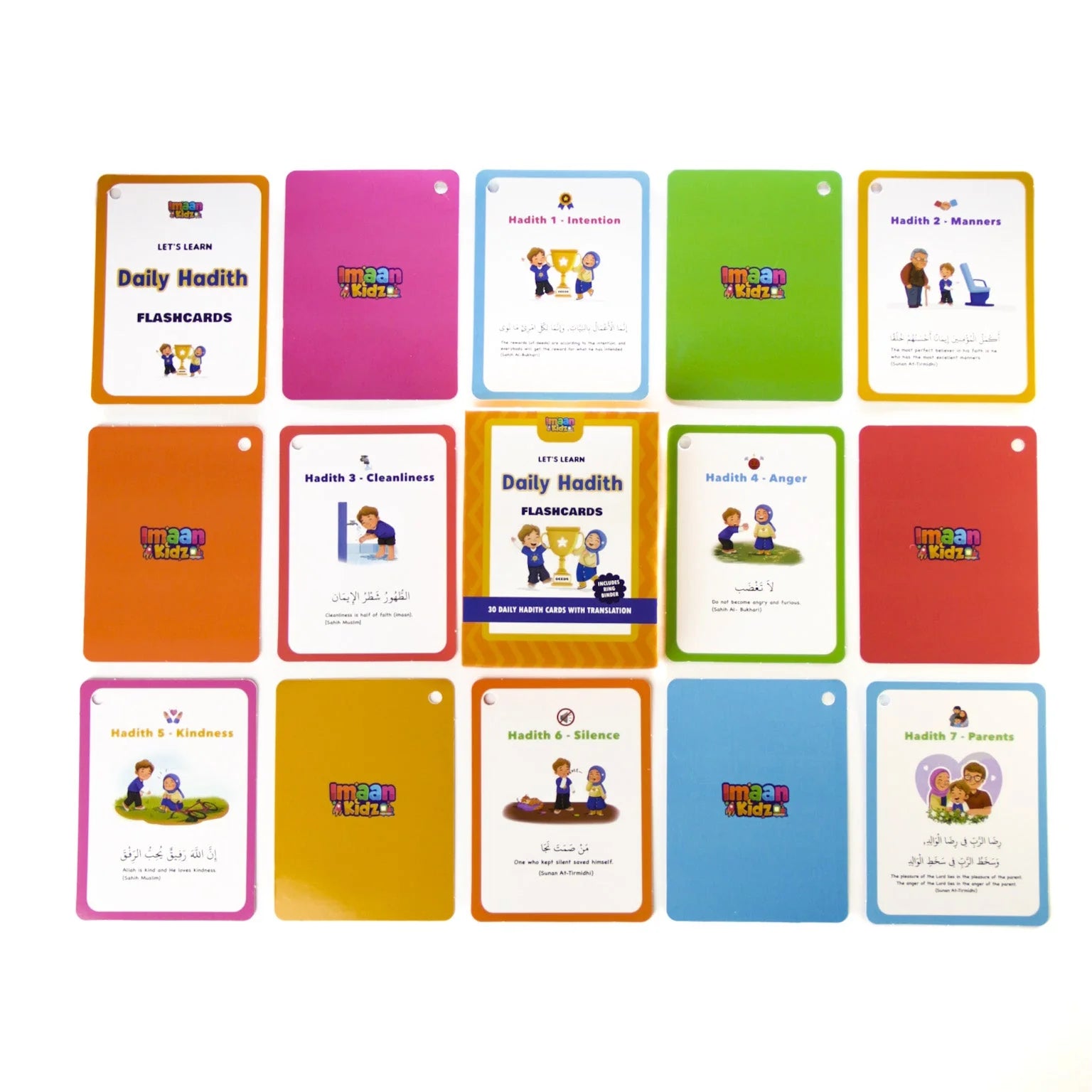 Full set of Let’s Learn Daily Hadith flashcards