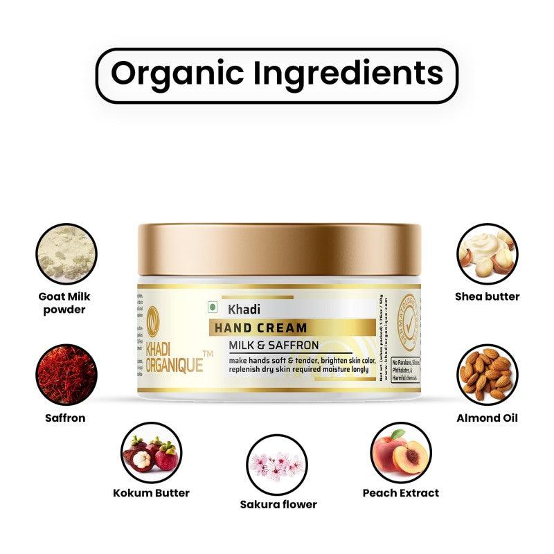 Hand Cream (Saffron & Milk) - Khadi Organique