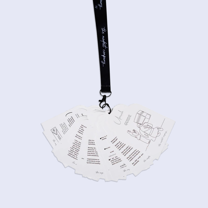 The Umrah Guide cards with Lanyard – English