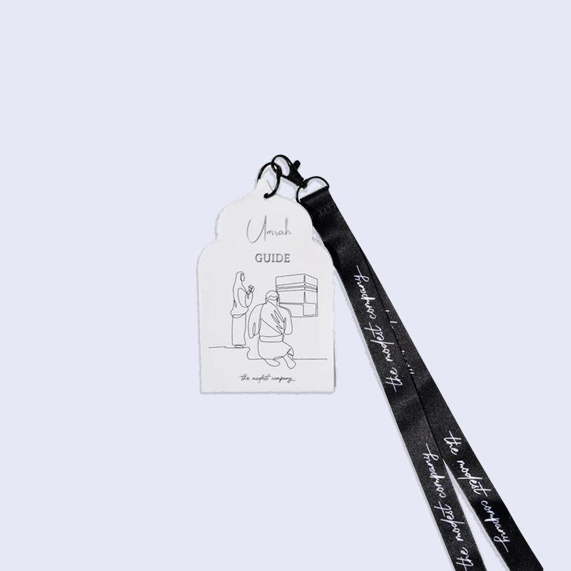 The Umrah Guide cards with Lanyard – English