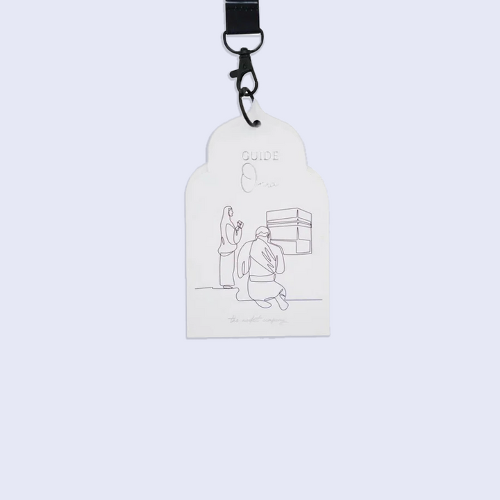 The Umrah Guide cards with Lanyard – French