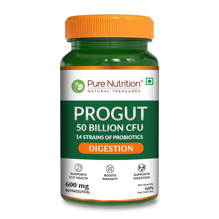 Progut 50 Billion CFU | Advanced Probiotic for Gut &amp; Immune Health| 60 veg Capsules