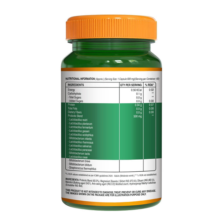 Pure Nutrition Progut 50 Billion CFU, 600mg- 60 Veg Capsule