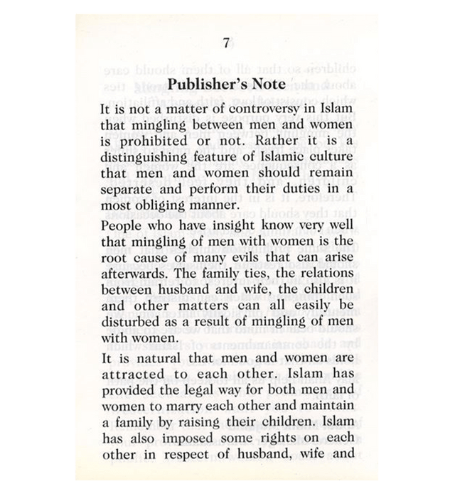 Mingling Between Men And Women Is Prohibited