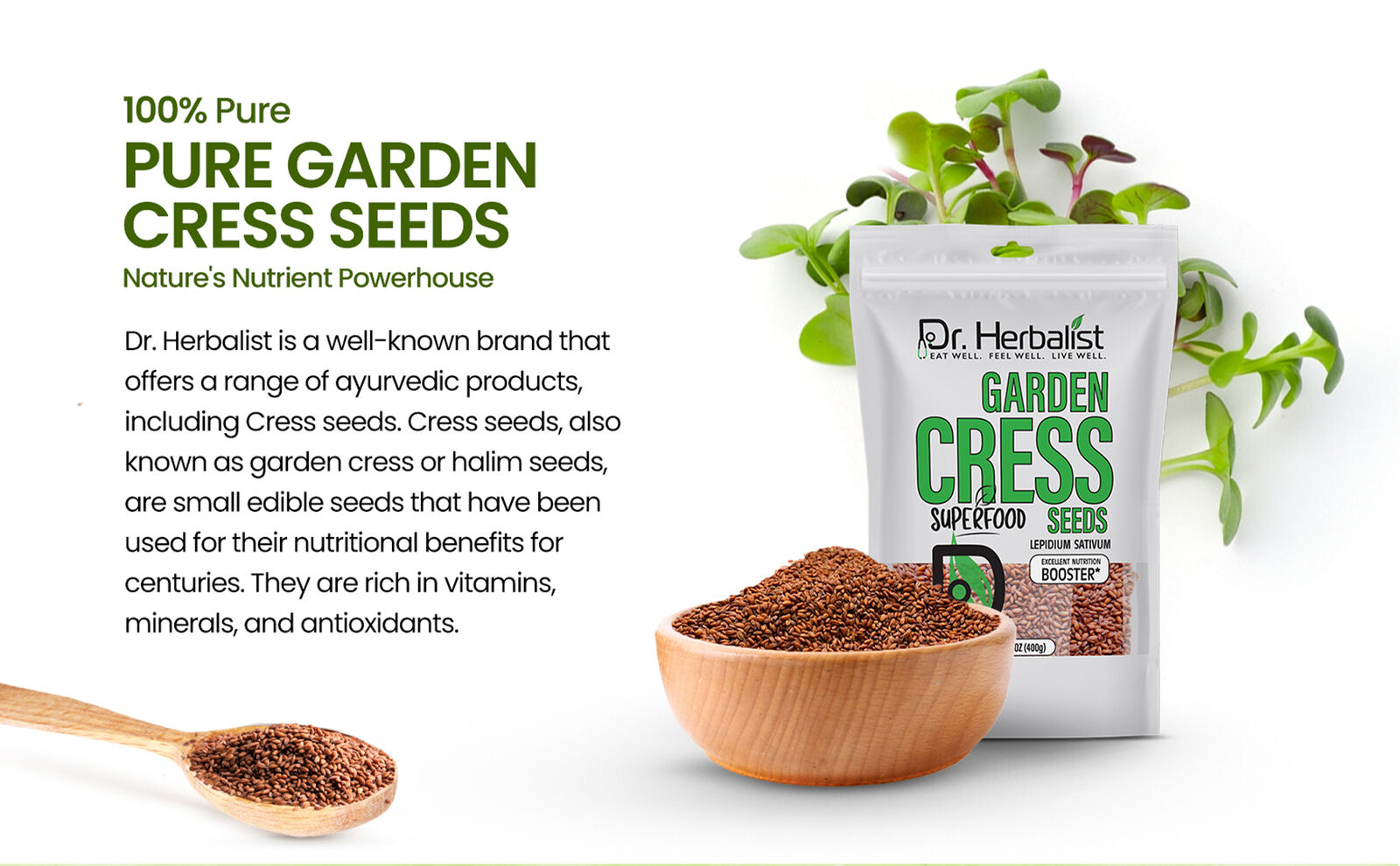 Superfood - Garden Cress Seeds 400g