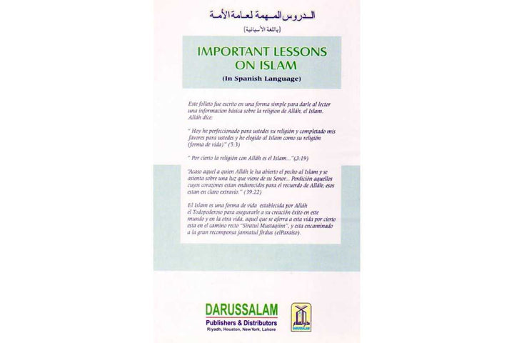 Spanish: Explanation of Important Lessons for Every Muslim