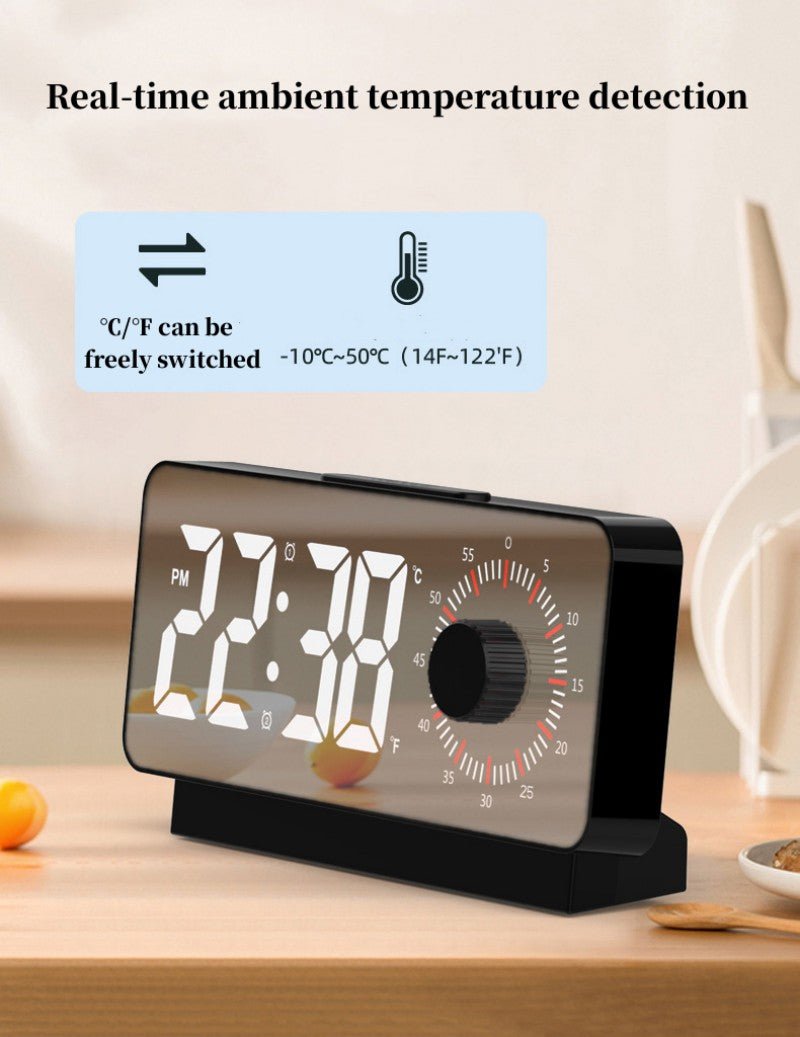 Buy S238A Digital Alarm Clock at deensquare.com Dubai | UAE. Features dual alarms, countdown timer, snooze, temperature &amp; date display.
