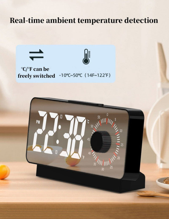 Buy S238A Digital Alarm Clock at deensquare.com Dubai | UAE. Features dual alarms, countdown timer, snooze, temperature &amp; date display.
