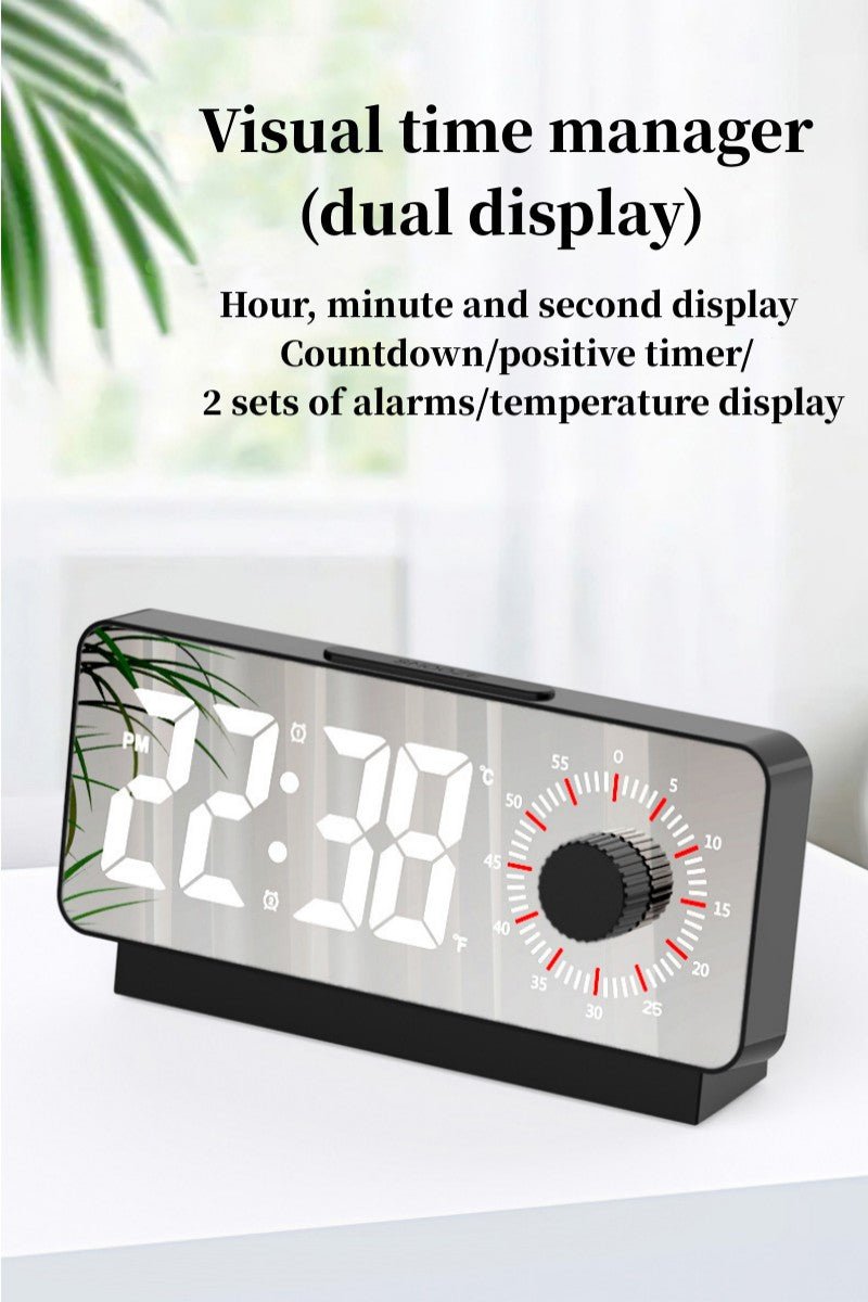Buy S238A Digital Alarm Clock at deensquare.com Dubai | UAE. Features dual alarms, countdown timer, snooze, temperature &amp; date display.