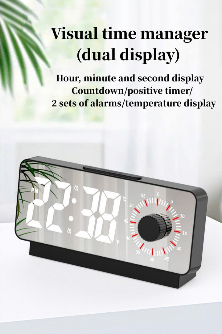 Buy S238A Digital Alarm Clock at deensquare.com Dubai | UAE. Features dual alarms, countdown timer, snooze, temperature &amp; date display.