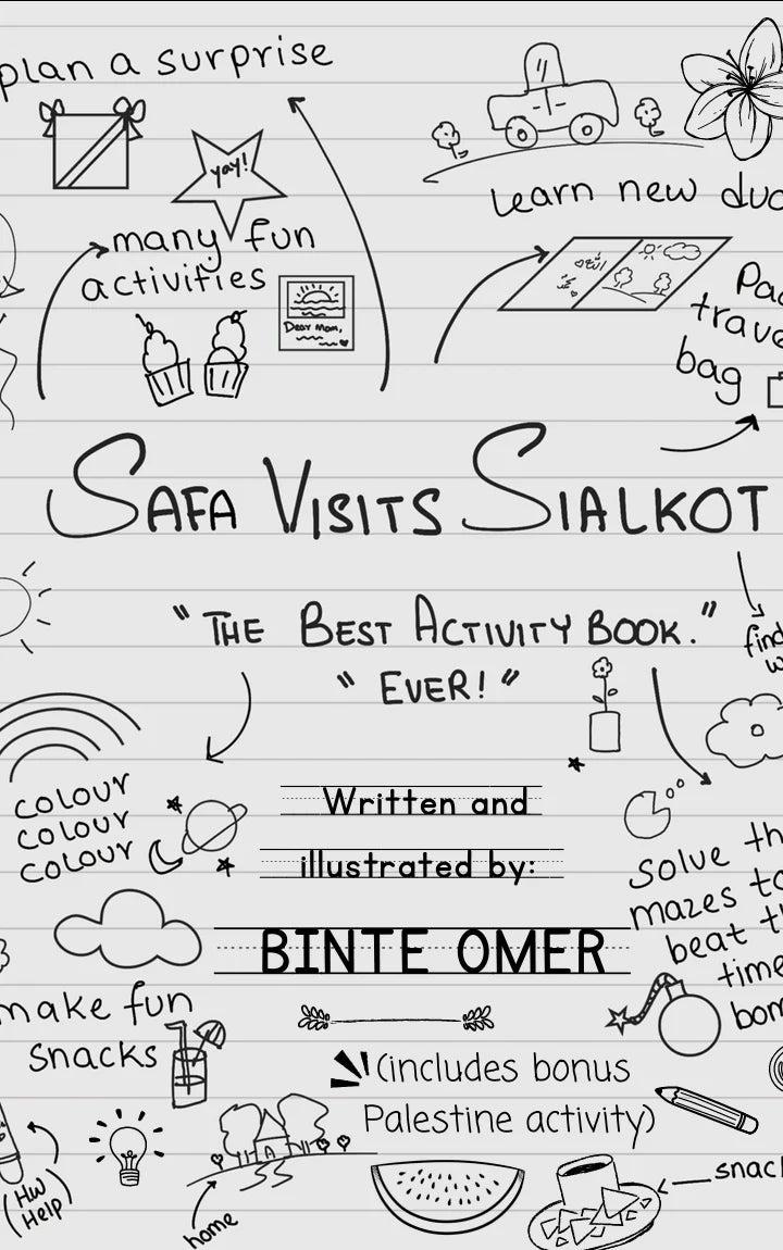 Cover of Safa Visits Sialkot Islamic colouring book for kids