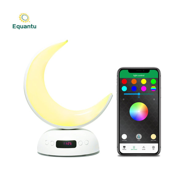 Buy SQ-902 LED Moon Lamp Quran Speaker with Azan Alarm Clock at deensquare.com Dubai | UAE. Quran player, 7-color light &amp; APP control.