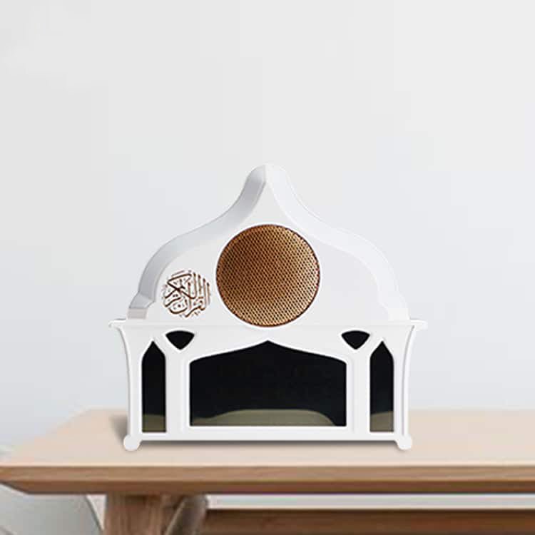 Buy SQ-912 Quran Speaker with LED Light &amp; Clock at deensquare.com Dubai | UAE. Enjoy Quran recitation, soft lighting, and a digital clock display.