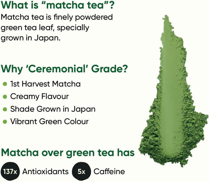 Tencha matcha green tea powder vibrant green ceremonial grade tea UAE