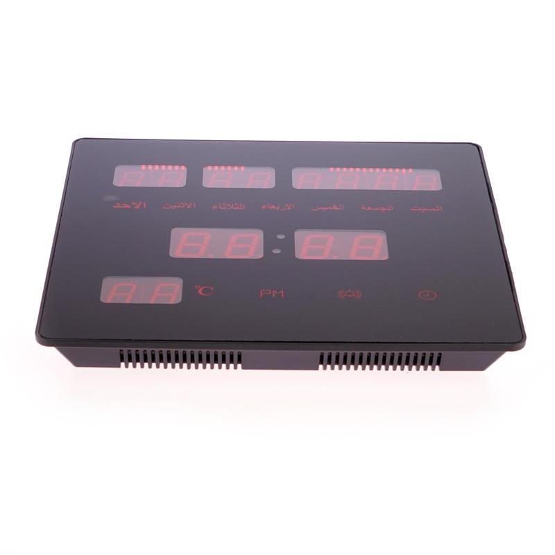 Buy TL-2320 Digital LED Wall Clock at deensquare.com Dubai | UAE. Features time, date, day & temperature display with elegant glass surface.